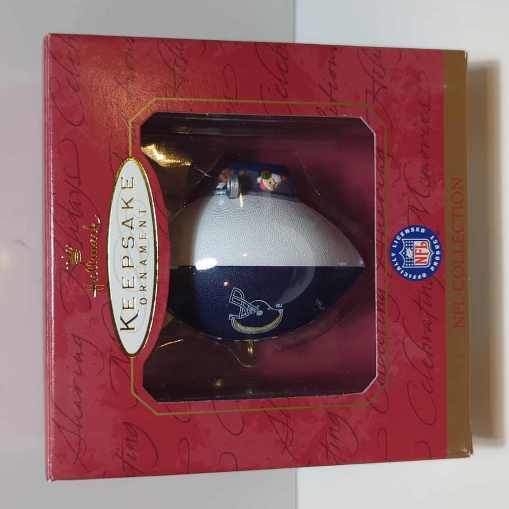 Vintage 1997 Hallmark NFL blimp ornament San Diego Chargers